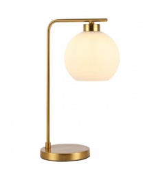 Gold White Glass Table Lamp