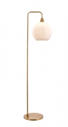 Gold White Glass Floor Lamp