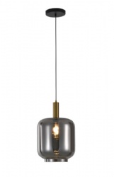Gold Lamp Body Smoke Glass Single Pendant Lamp