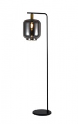Gold Lamp Body Smoke Glass Floor Lamp