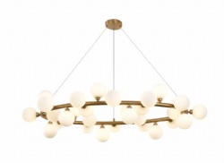 30 Lights Gold White Glass Pendant Lamp